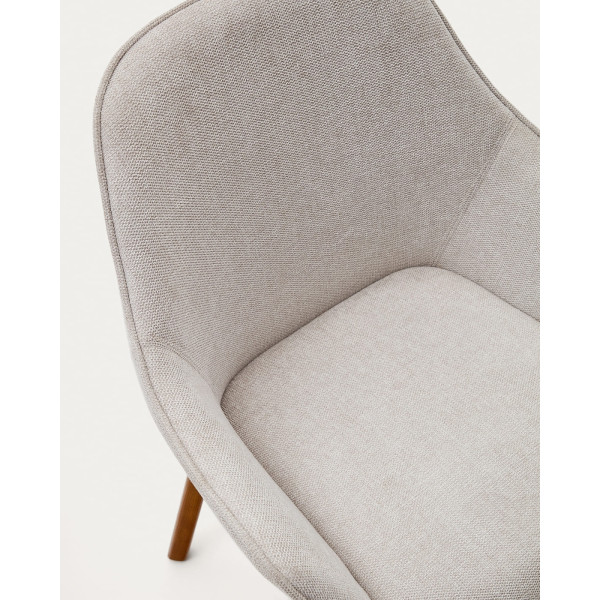 Стілець La Forma ALELI C01000116BF12 Світло-сірий тканина синель-7