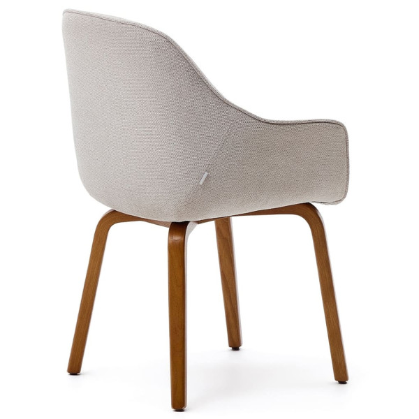 Стілець La Forma ALELI C01000116BF12 Світло-сірий тканина синель-5