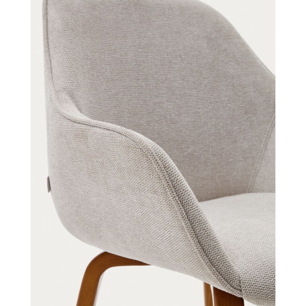 Стілець La Forma ALELI C01000116BF12 Світло-сірий тканина синель-6