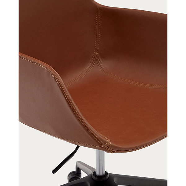 Стул поворотный на колесиках La Forma TISSIANA C0200006PP10 Коричневый Экокожа-5