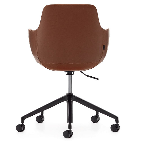 Стул поворотный на колесиках La Forma TISSIANA C0200006PP10 Коричневый Экокожа-4