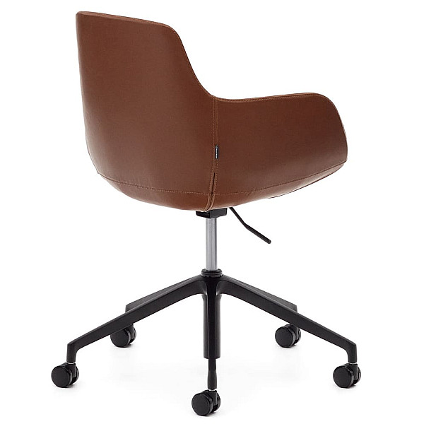 Стул поворотный на колесиках La Forma TISSIANA C0200006PP10 Коричневый Экокожа-2
