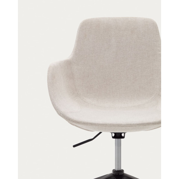 Стул поворотный на колесиках La Forma TISSIANA C0200006BF12 Бежевый ткань синель-7