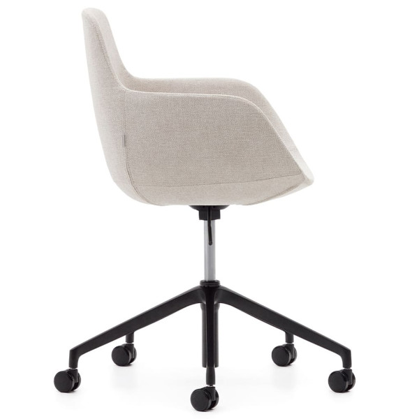 Стул поворотный на колесиках La Forma TISSIANA C0200006BF12 Бежевый ткань синель-1