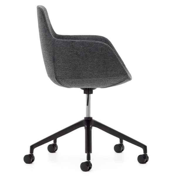Стілець поворотний на коліщатках La Forma TISSIANA C0200006BF15 Темно-сірий тканина синель-5