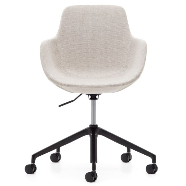 Стул поворотный на колесиках La Forma TISSIANA C0200006BF12 Бежевый ткань синель-4