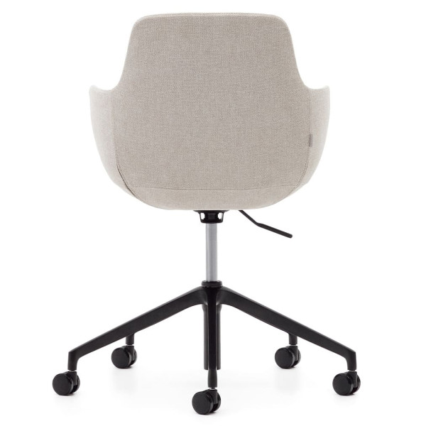 Стул поворотный на колесиках La Forma TISSIANA C0200006BF12 Бежевый ткань синель-6