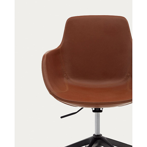 Стул поворотный на колесиках La Forma TISSIANA C0200006PP10 Коричневый Экокожа-6
