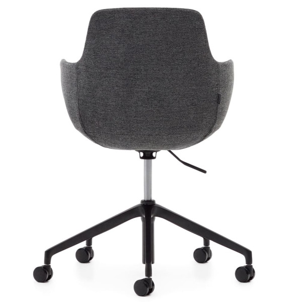 Стілець поворотний на коліщатках La Forma TISSIANA C0200006BF15 Темно-сірий тканина синель-7