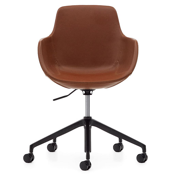 Стул поворотный на колесиках La Forma TISSIANA C0200006PP10 Коричневый Экокожа-1