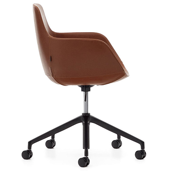 Стул поворотный на колесиках La Forma TISSIANA C0200006PP10 Коричневый Экокожа-3