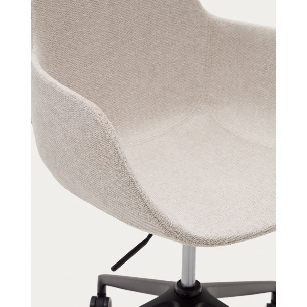 Стул поворотный на колесиках La Forma TISSIANA C0200006BF12 Бежевый ткань синель-8