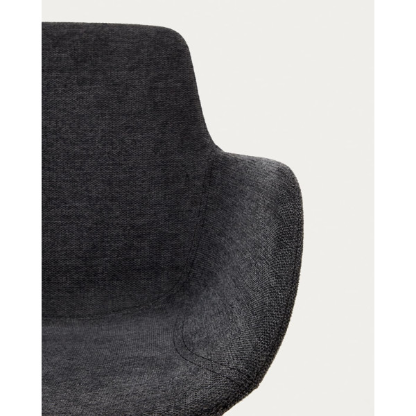 Стілець поворотний La Forma TISSIANA C0200007BF15 Темно-сірий тканина синель-7