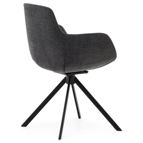 Стілець поворотний La Forma TISSIANA C0200007BF15 Темно-сірий тканина синель-5