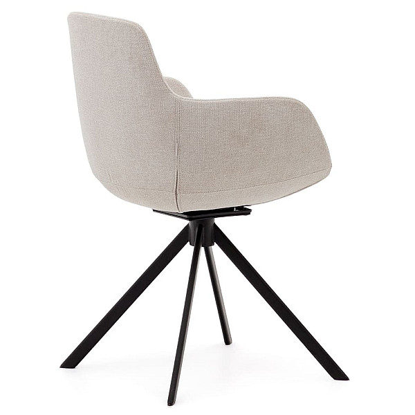 Стілець поворотний La Forma TISSIANA C0200007BF12 Бежевий тканина синель-5