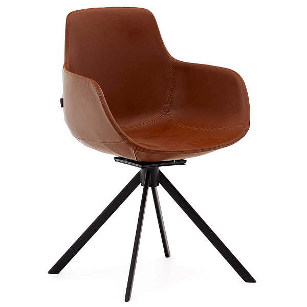 Стул поворотный La Forma TISSIANA C0200007PP10 Коричневый экокожа-0