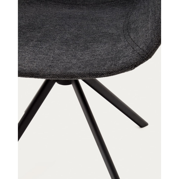 Стілець поворотний La Forma TISSIANA C0200007BF15 Темно-сірий тканина синель-9