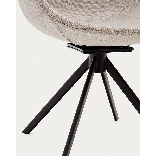 Стілець поворотний La Forma TISSIANA C0200007BF12 Бежевий тканина синель-7