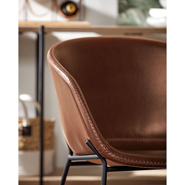 Стілець La Forma ZADINE CC1084U10 Коричневий екошкіра-2