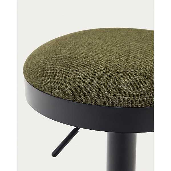 Барний стілець La Forma ZAIB C0600009SO06 Темно-зелений тканина синель-6