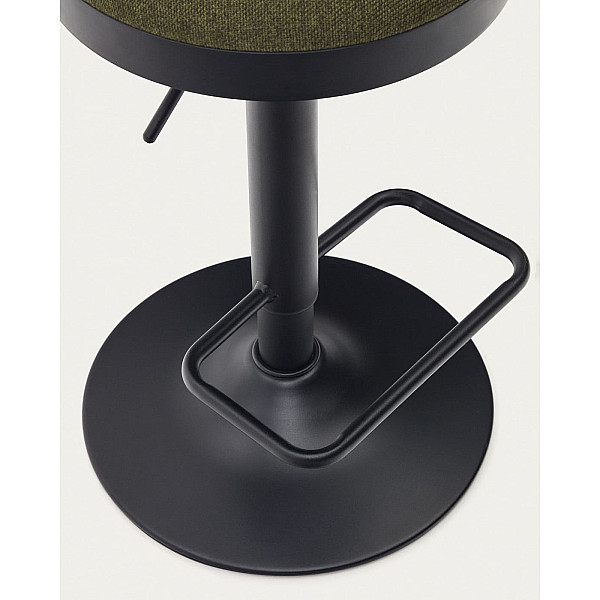 Барний стілець La Forma ZAIB C0600009SO06 Темно-зелений тканина синель-5