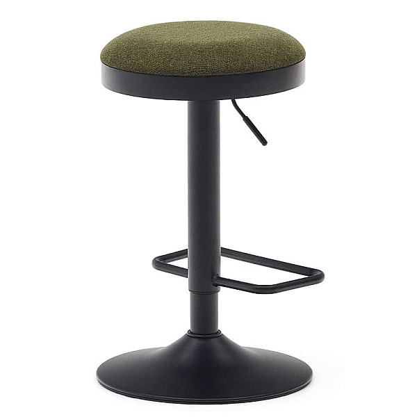 Барний стілець La Forma ZAIB C0600009SO06 Темно-зелений тканина синель-3