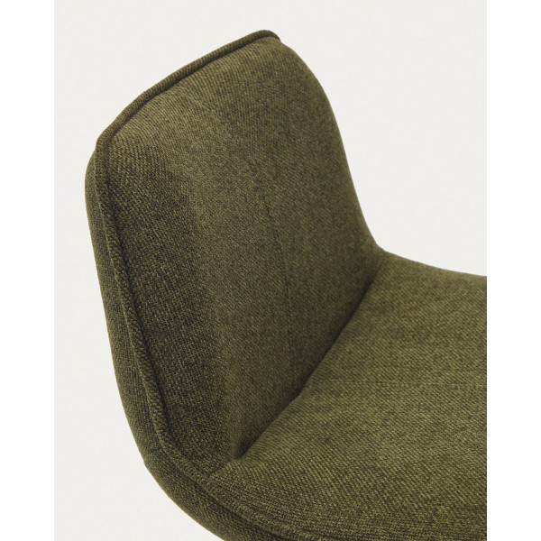 Барный стул La Forma ZENDA C0600012SO06 Темно-зеленый ткань синель-9