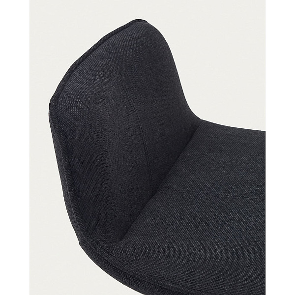 Барный стул La Forma ZENDA C0600012SO01 Черный ткань синель-9