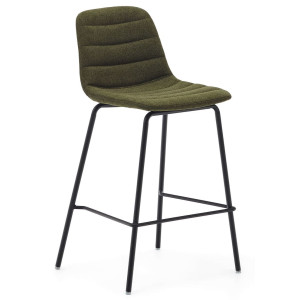 Напівбарний стілець La Forma Zunilda C0600038SO06 Темно-зелений тканина синель