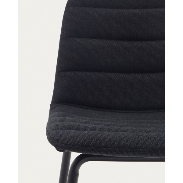 Полубарный стул La Forma Zunilda C0600038SO01 Черный ткань синель-7