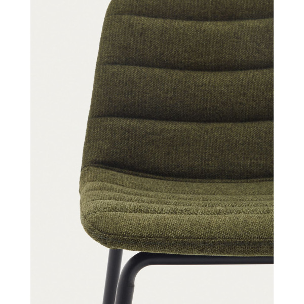 Полубарный стул La Forma Zunilda C0600038SO06 Темно-зеленый ткань синель-7