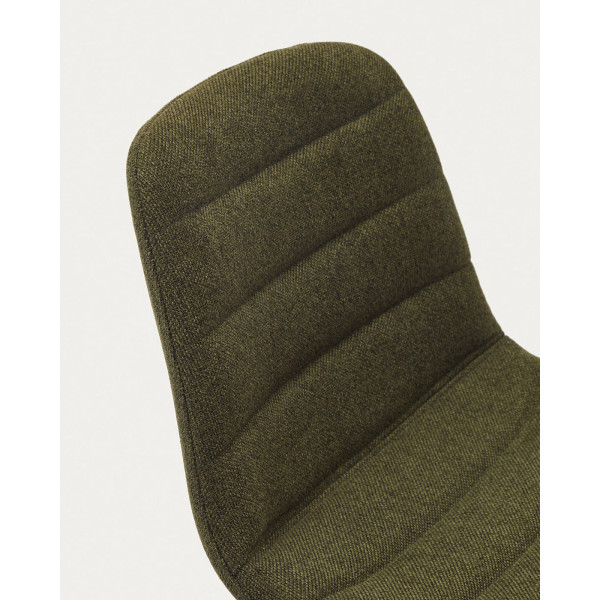 Полубарный стул La Forma Zunilda C0600038SO06 Темно-зеленый ткань синель-8