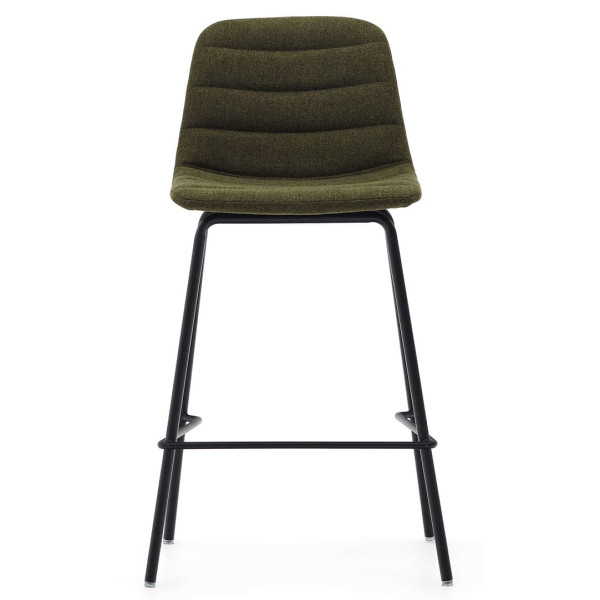 Полубарный стул La Forma Zunilda C0600038SO06 Темно-зеленый ткань синель-3
