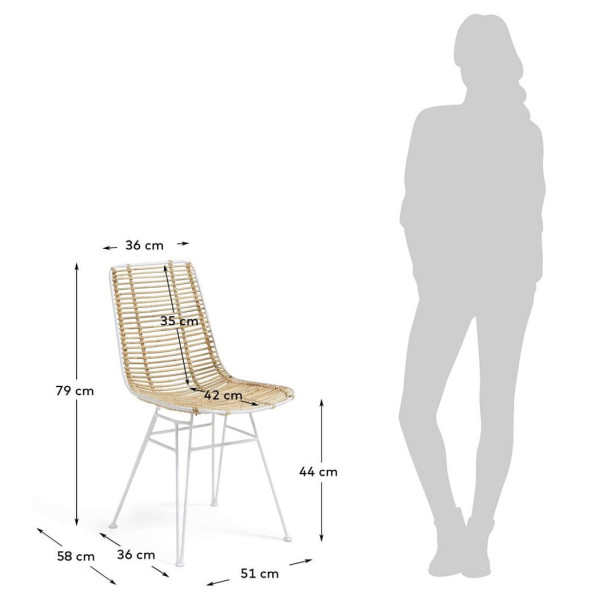 Стілець із ротанга La Forma ASHANTI CC2977E05-6
