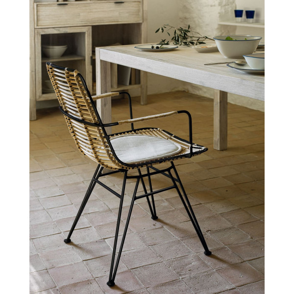 Стілець-крісло з ротанга La Forma ASHANTI C824E01-1