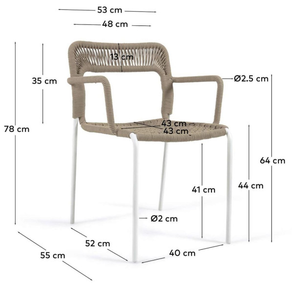 Стул La Forma CAILIN CC6050J11 Бежевый-11