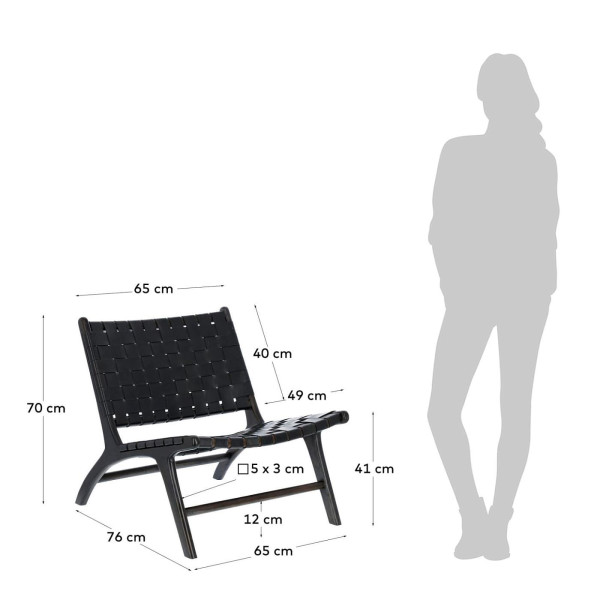 Стілець-крісло La Forma Calixta CC1947P01 Чорний-14