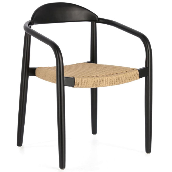Стілець La Forma GLYNIS CC2034CP46 Чорний-бежевий-0