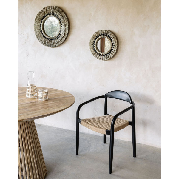 Стілець La Forma GLYNIS CC2034CP46 Чорний-бежевий-2