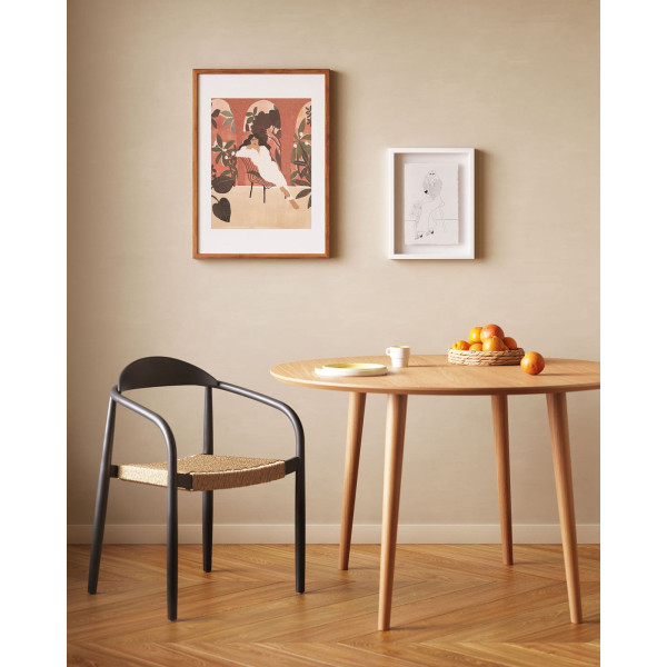 Стілець La Forma GLYNIS CC2034CP46 Чорний-бежевий-3