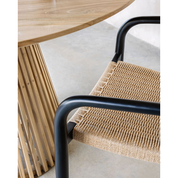 Стілець La Forma GLYNIS CC2034CP46 Чорний-бежевий-10