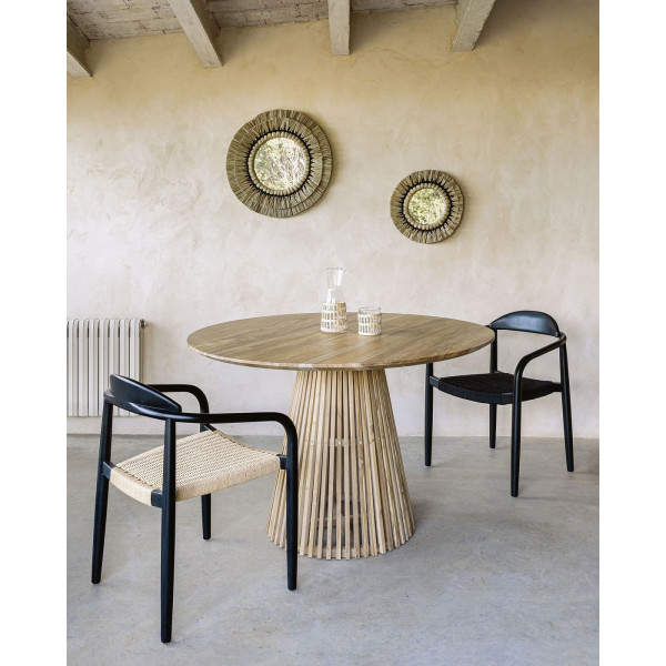 Стілець La Forma GLYNIS CC2034CP46 Чорний-бежевий-6