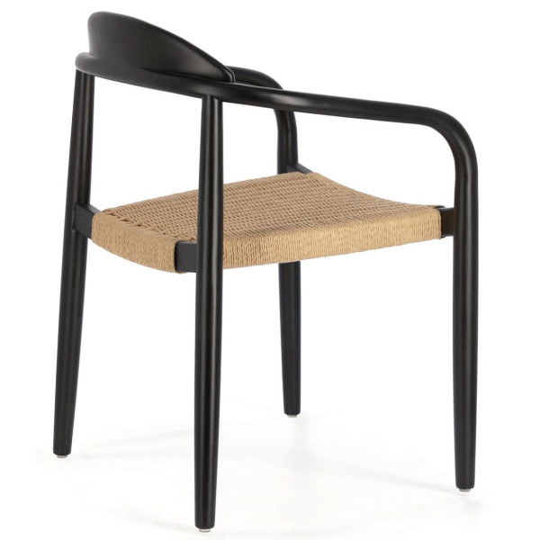 Стілець La Forma GLYNIS CC2034CP46 Чорний-бежевий-8