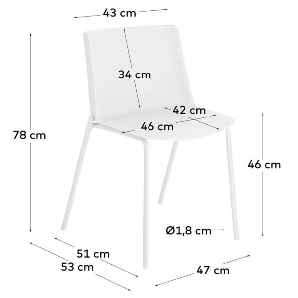 Стул La Forma Hannia CC5184S05 Белый-9