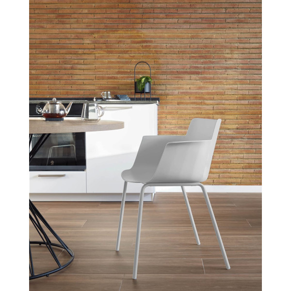 Стілець з підлокітниками La Forma Hannia CC5185S03 Сірий-1