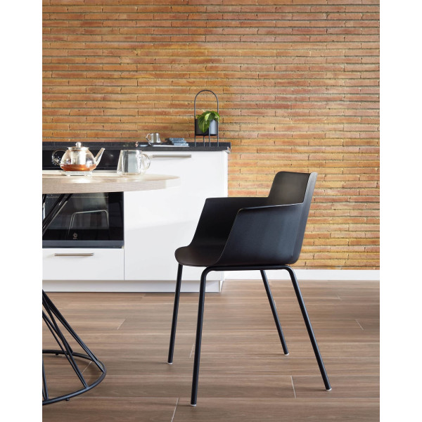 Стілець з підлокітниками La Forma Hannia CC5185S01 Чорний-1