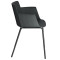 Стілець з підлокітниками La Forma Hannia CC5185S01 Чорний-3-thumb