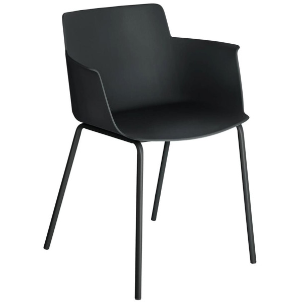 Стілець з підлокітниками La Forma Hannia CC5185S01 Чорний-0
