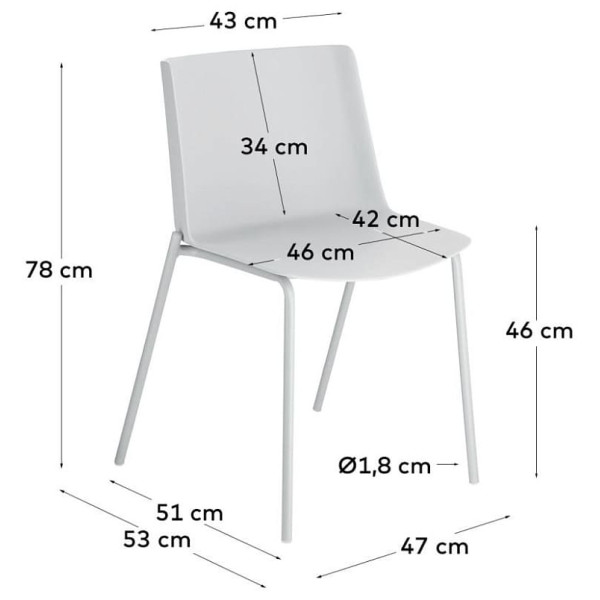 Стул La Forma Hannia CC5184S03 Серый-7