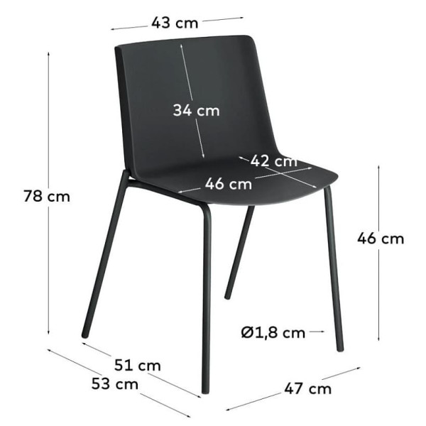 Стул La Forma Hannia CC5184S01 Черный-8